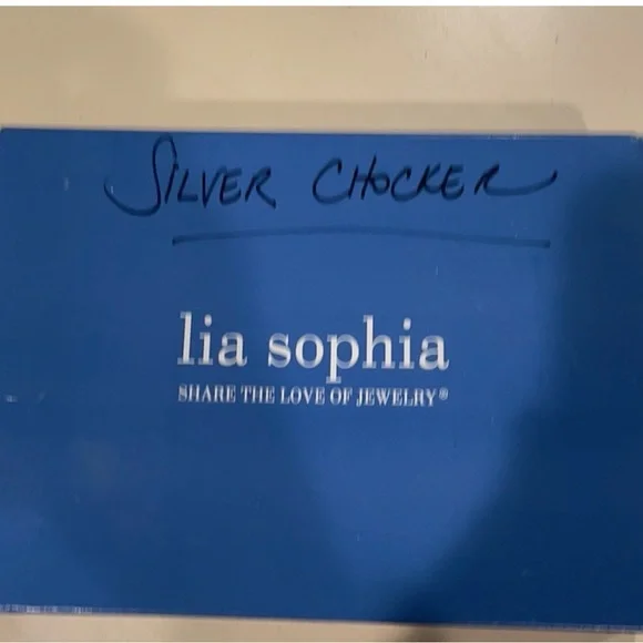 Lia Sophia Silver Clover Pendant Choker Necklace, EUC - Picture 5 of 8